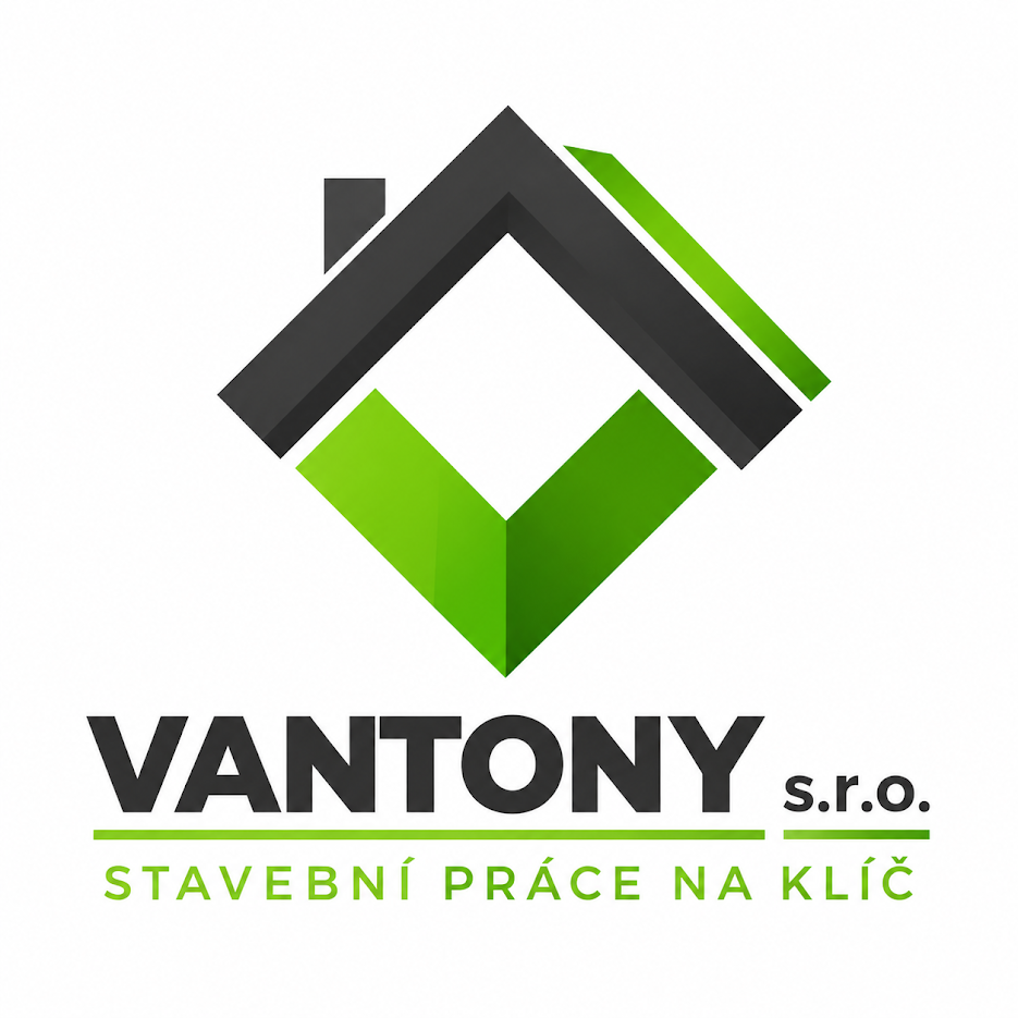 Logo VANTONY s.r.o. — stavební práce na klíč